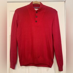 Men’s Chaps Denim Large Red Mock Neck Sweater.          2888